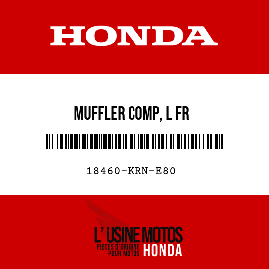image de 18460-KRN-E80 MUFFLER COMP, L FR