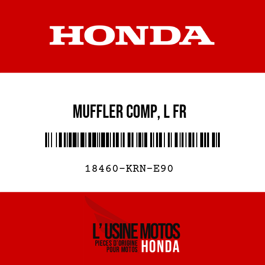 image de 18460-KRN-E90 MUFFLER COMP, L FR