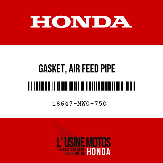 image de 18647-MW0-750 GASKET, AIR FEED PIPE