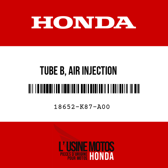 image de 18652-K87-A00 TUBE B, AIR INJECTION