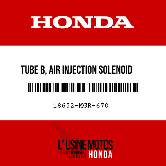 image de 18652-MGR-670 TUBE B, AIR INJECTION SOLENOID VALVE