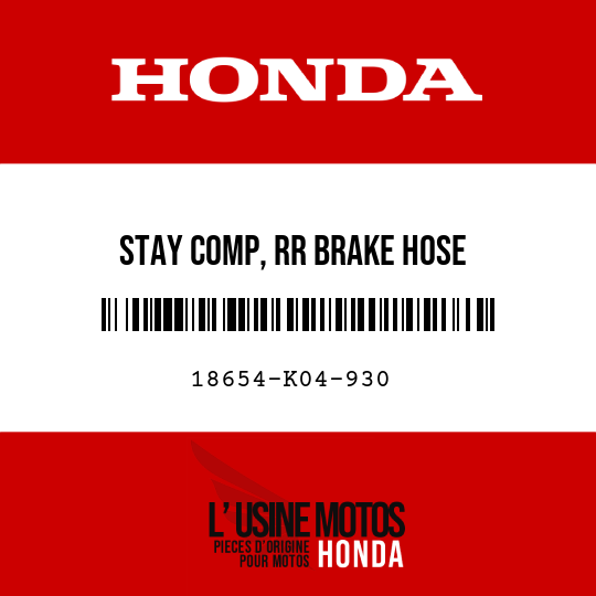 image de 18654-K04-930 STAY COMP, RR BRAKE HOSE