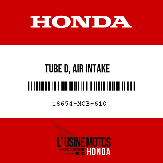 image de 18654-MCB-610 TUBE D, AIR INTAKE