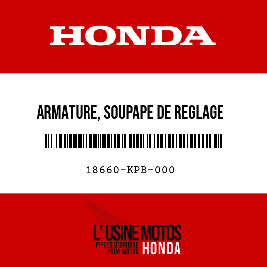 image de 18660-KPB-000 ARMATURE, SOUPAPE DE REGLAGE  D'INJECTION D'AIR