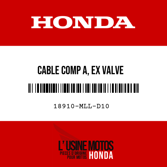 image de 18910-MLL-D10 CABLE COMP A, EX VALVE
