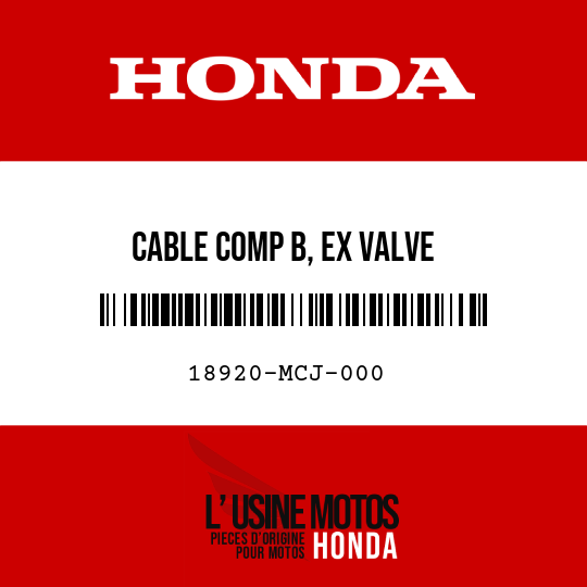 image de 18920-MCJ-000 CABLE COMP B, EX VALVE