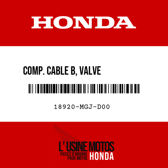image de 18920-MGJ-D00 COMP. CABLE B, VALVE          ECHAPPEMENT
