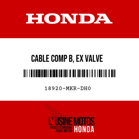 image de 18920-MKR-DH0 CABLE COMP B, EX VALVE