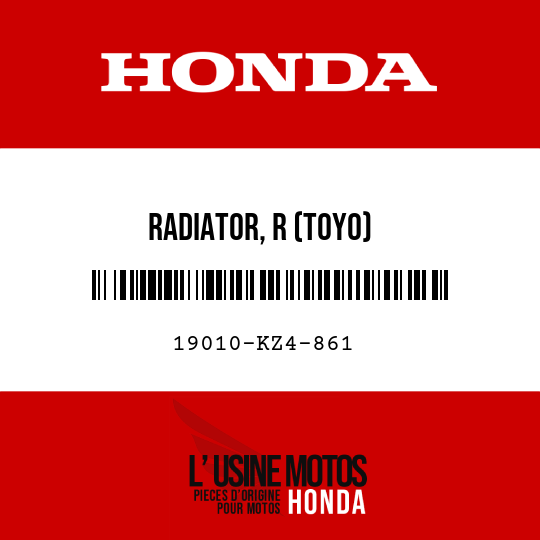 image de 19010-KZ4-861 RADIATOR, R (TOYO)