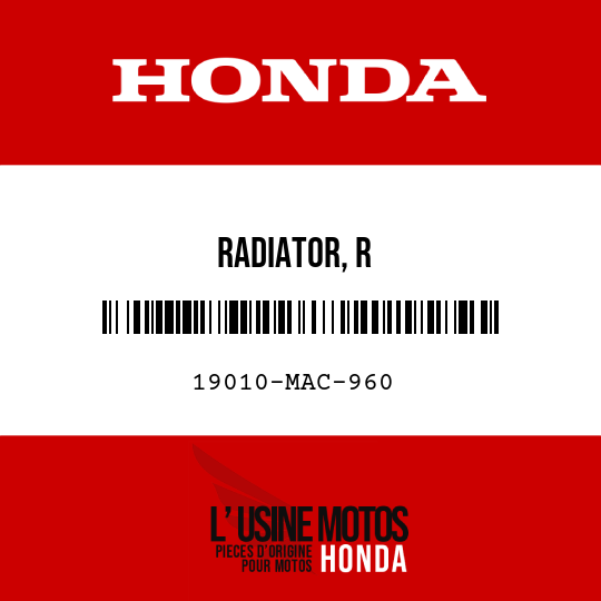 image de 19010-MAC-960 RADIATOR, R