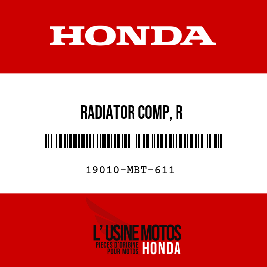 image de 19010-MBT-611 RADIATOR COMP, R