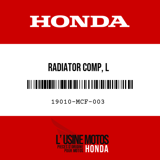 image de 19010-MCF-003 RADIATOR COMP, L