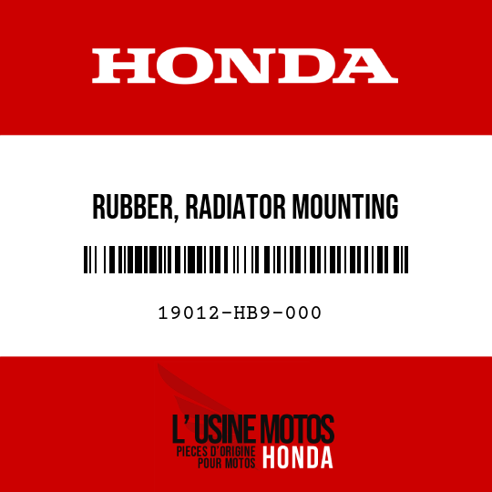 image de 19012-HB9-000 RUBBER, RADIATOR MOUNTING