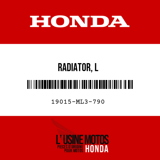 image de 19015-ML3-790 RADIATOR, L
