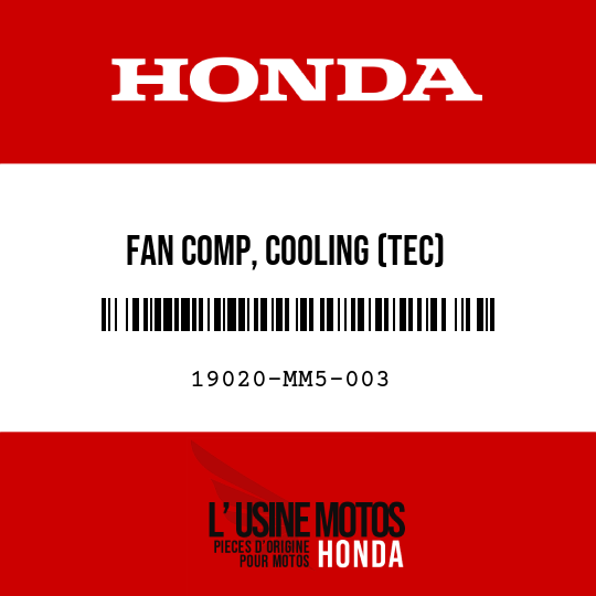 image de 19020-MM5-003 FAN COMP, COOLING (TEC)