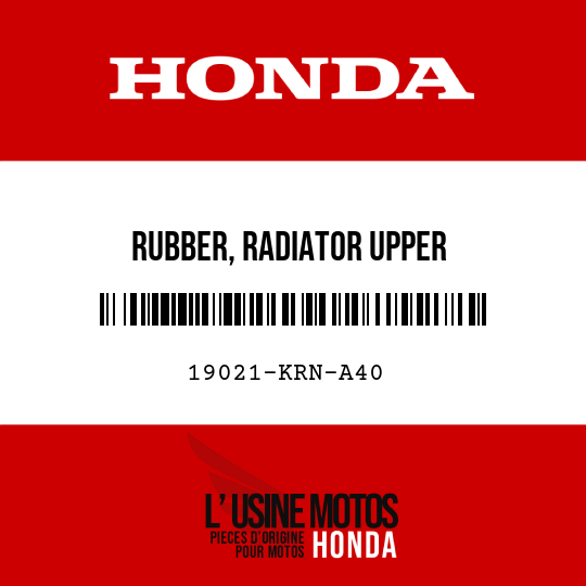 image de 19021-KRN-A40 RUBBER, RADIATOR UPPER