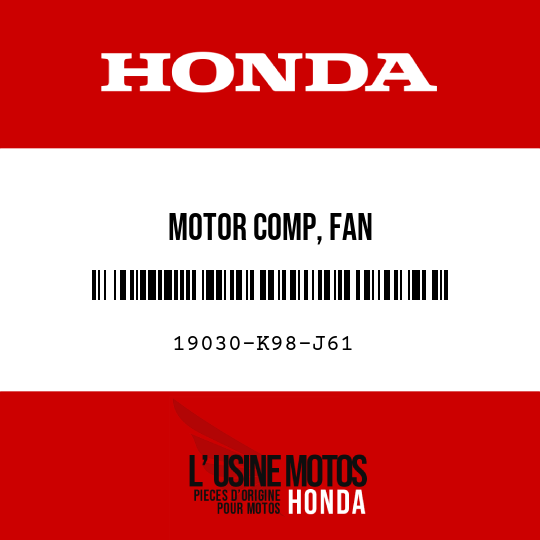 image de 19030-K98-J61 MOTOR COMP, FAN
