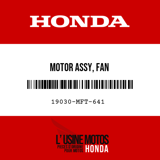 image de 19030-MFT-641 MOTOR ASSY, FAN