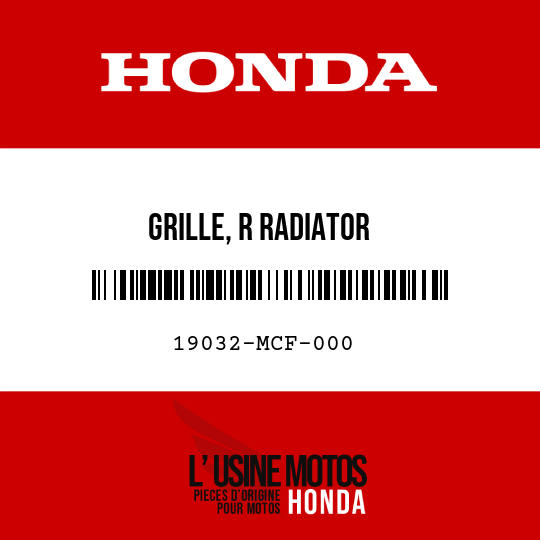 image de 19032-MCF-000 GRILLE, R RADIATOR