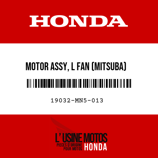 image de 19032-MN5-013 MOTOR ASSY, L FAN (MITSUBA)