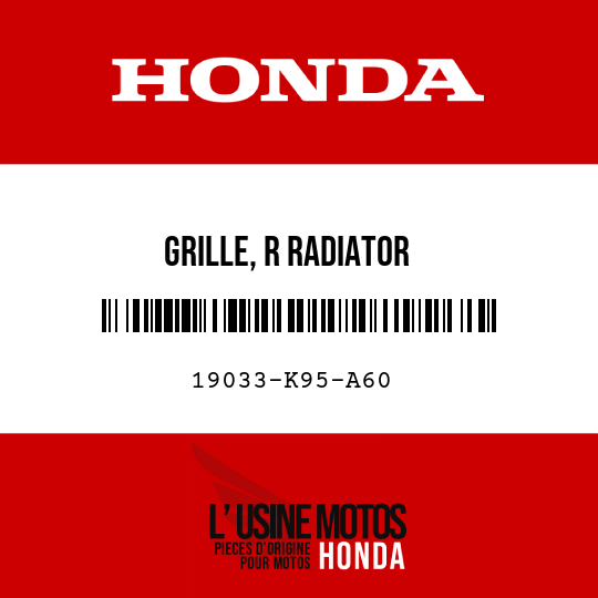 image de 19033-K95-A60 GRILLE, R RADIATOR