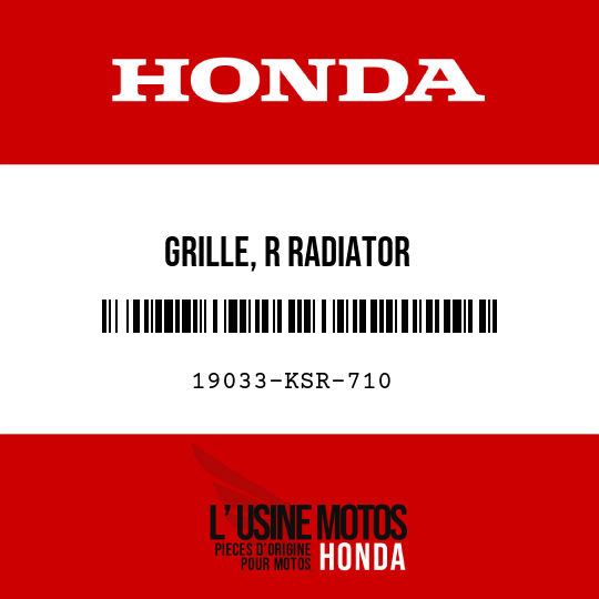 image de 19033-KSR-710 GRILLE, R RADIATOR