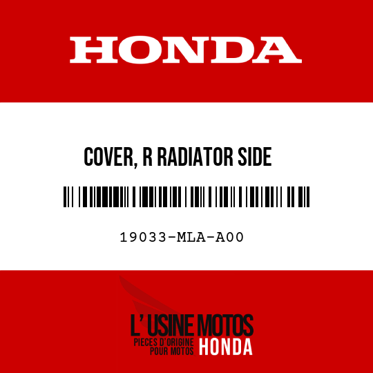 image de 19033-MLA-A00 COVER, R RADIATOR SIDE