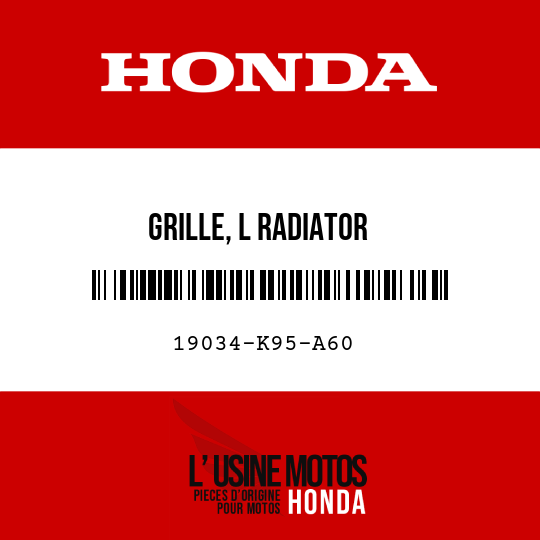 image de 19034-K95-A60 GRILLE, L RADIATOR