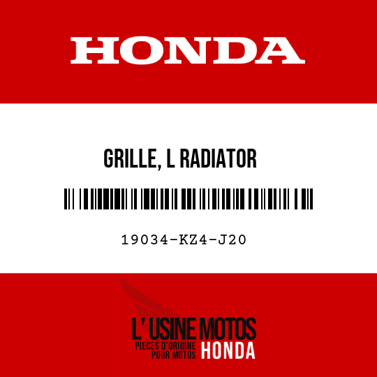 image de 19034-KZ4-J20 GRILLE, L RADIATOR