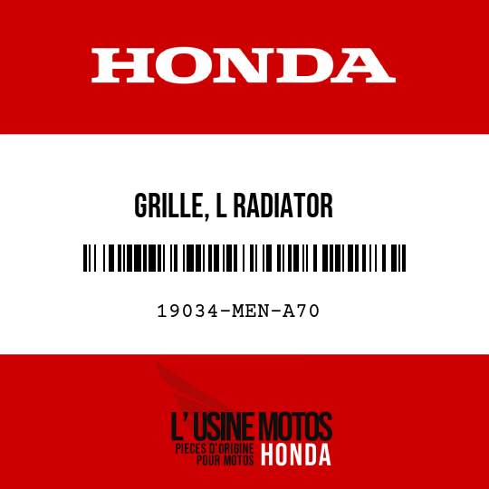 image de 19034-MEN-A70 GRILLE, L RADIATOR