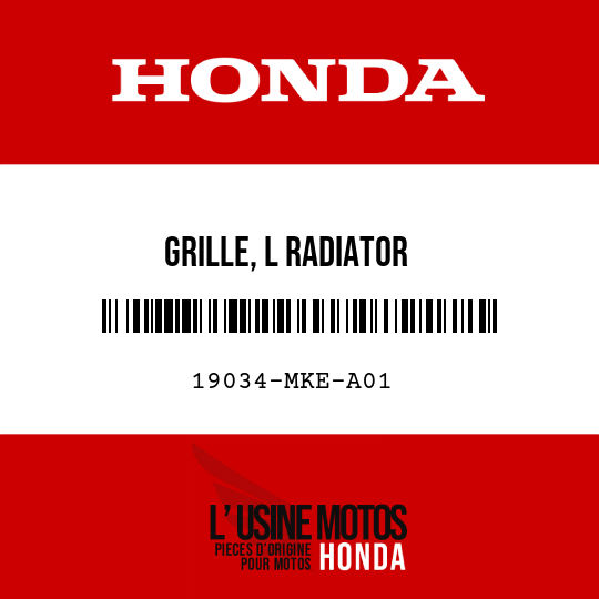 image de 19034-MKE-A01 GRILLE, L RADIATOR