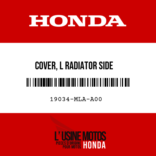 image de 19034-MLA-A00 COVER, L RADIATOR SIDE