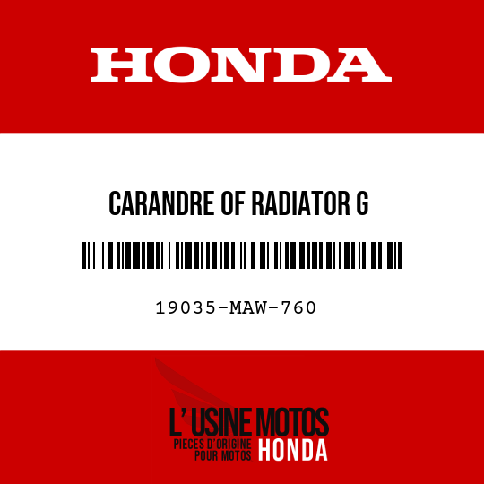 image de 19035-MAW-760 CARANDRE OF RADIATOR G