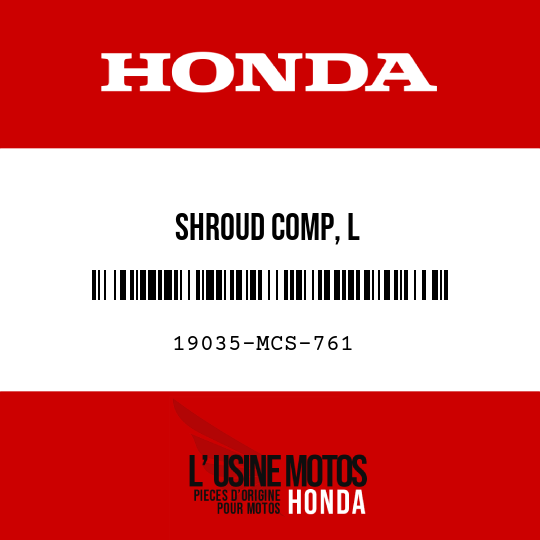 image de 19035-MCS-761 SHROUD COMP, L