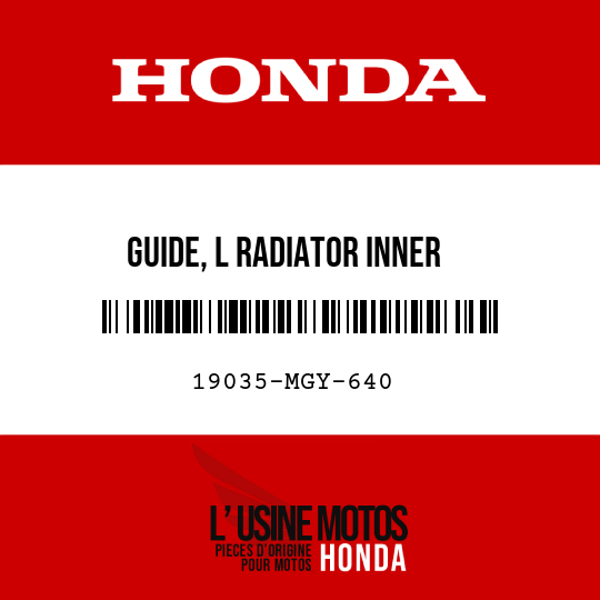 image de 19035-MGY-640 GUIDE, L RADIATOR INNER