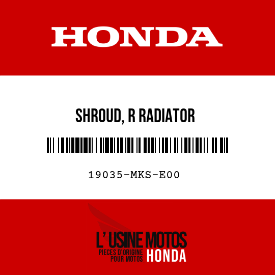 image de 19035-MKS-E00 SHROUD, R RADIATOR