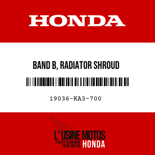 image de 19036-KA3-700 BAND B, RADIATOR SHROUD