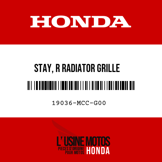 image de 19036-MCC-G00 STAY, R RADIATOR GRILLE