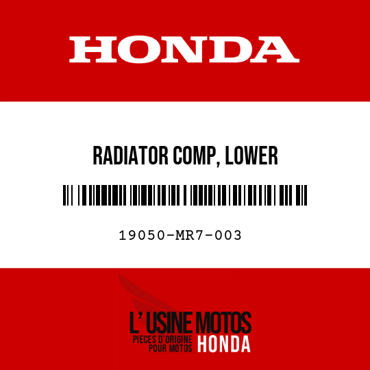 image de 19050-MR7-003 RADIATOR COMP, LOWER