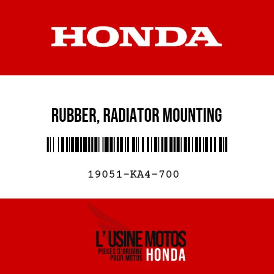 image de 19051-KA4-700 RUBBER, RADIATOR MOUNTING