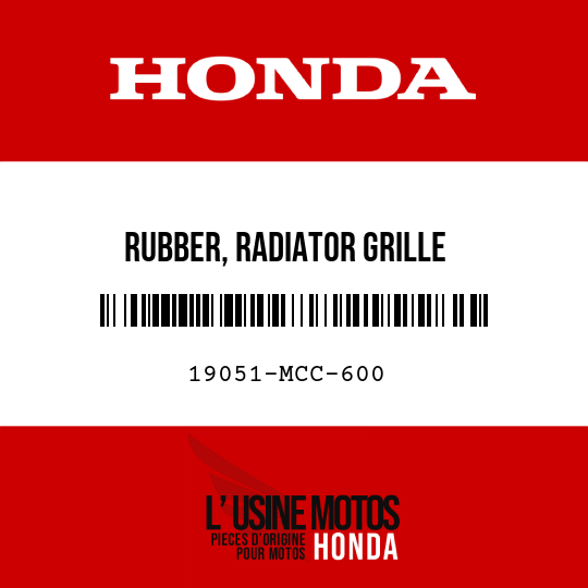 image de 19051-MCC-600 RUBBER, RADIATOR GRILLE