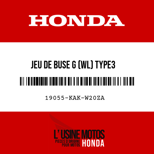 image de 19055-KAK-W20ZA JEU DE BUSE G (WL) TYPE3 
