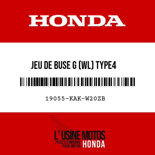 image de 19055-KAK-W20ZB JEU DE BUSE G (WL) TYPE4 