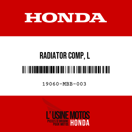 image de 19060-MBB-003 RADIATOR COMP, L