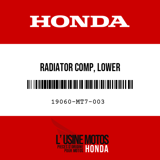 image de 19060-MT7-003 RADIATOR COMP, LOWER