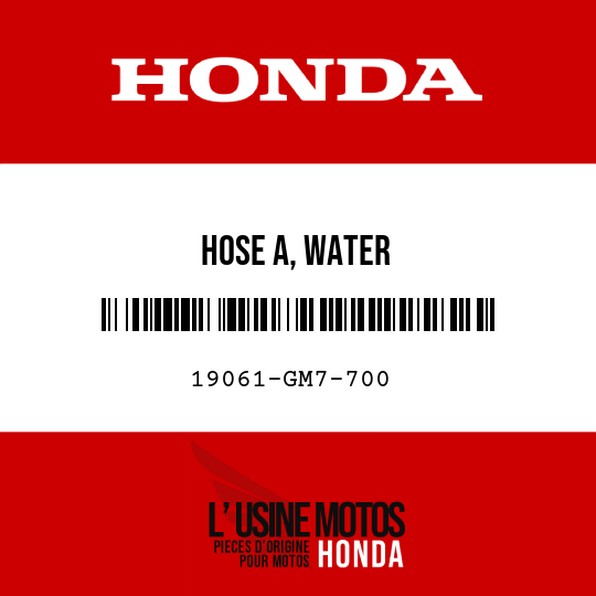 image de 19061-GM7-700 HOSE A, WATER