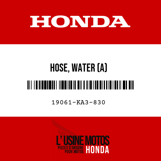 image de 19061-KA3-830 HOSE, WATER (A)
