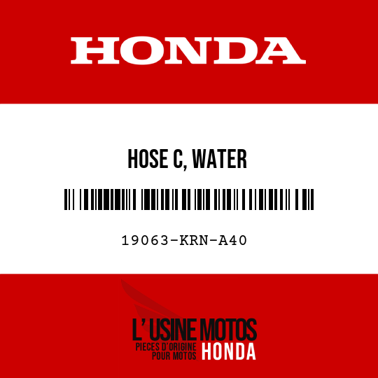 image de 19063-KRN-A40 HOSE C, WATER