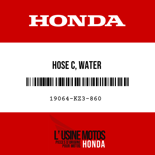 image de 19064-KZ3-860 HOSE C, WATER