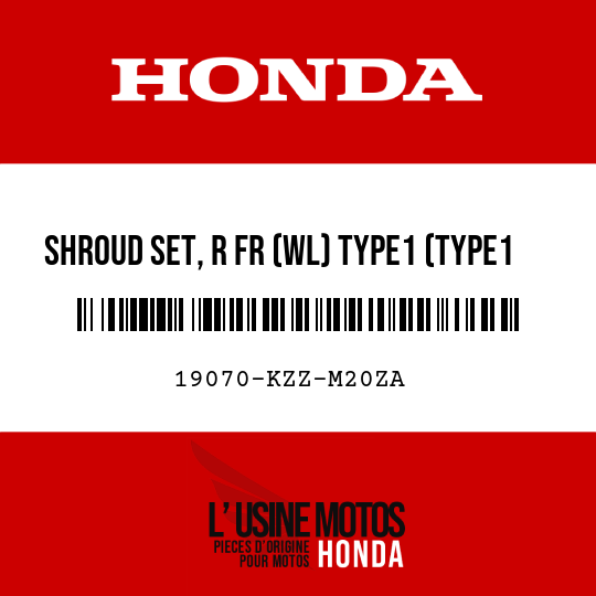 image de 19070-KZZ-M20ZA SHROUD SET, R FR (WL) TYPE1 (TYPE1 )